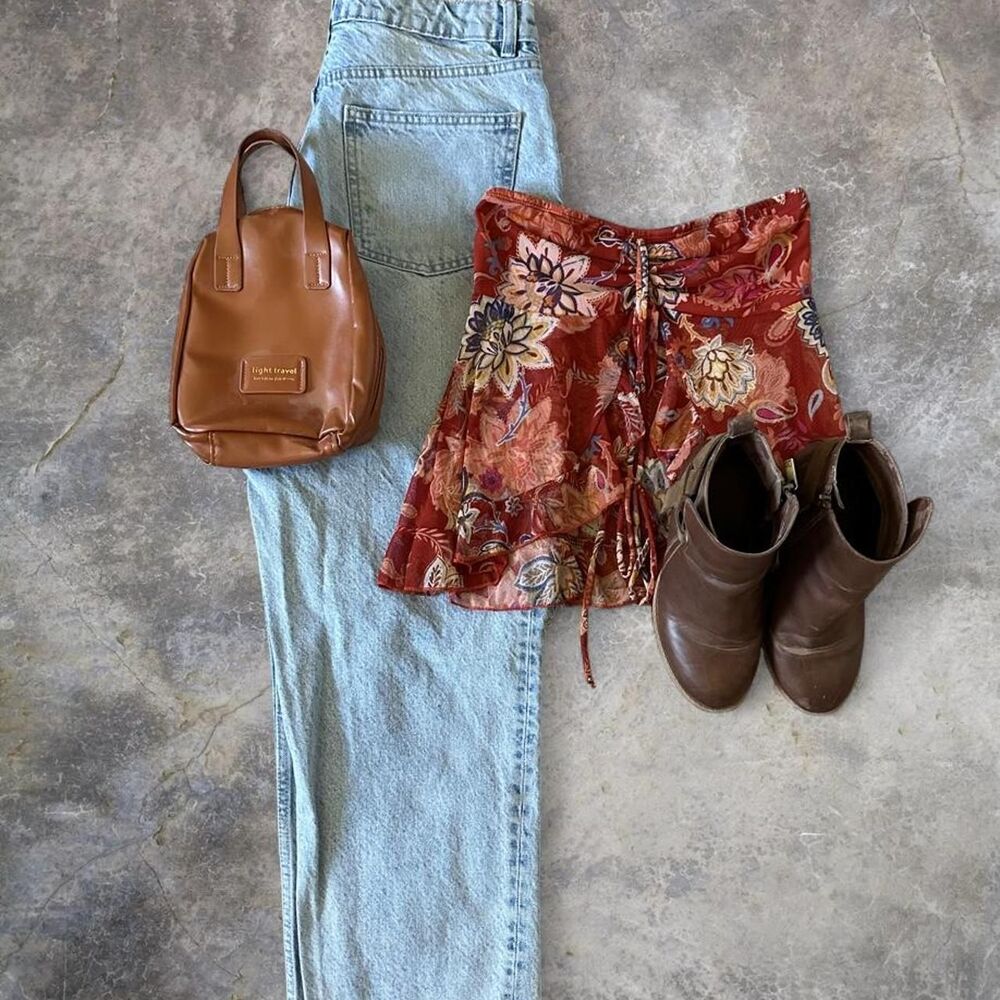 Boho Floral Fairy Y2K Top